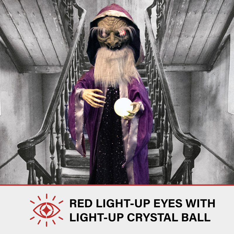 Haunted Hill Farm Premium Animatronics The Great Zoltan Talking Wizard